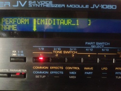 Roland JV-1080: редагування Performance