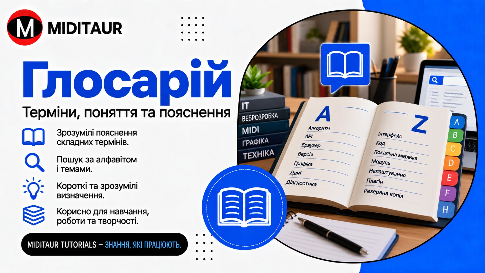 Глосарій MIDITAUR — терміни, поняття та пояснення з вебтехнологій, MIDI і техніки