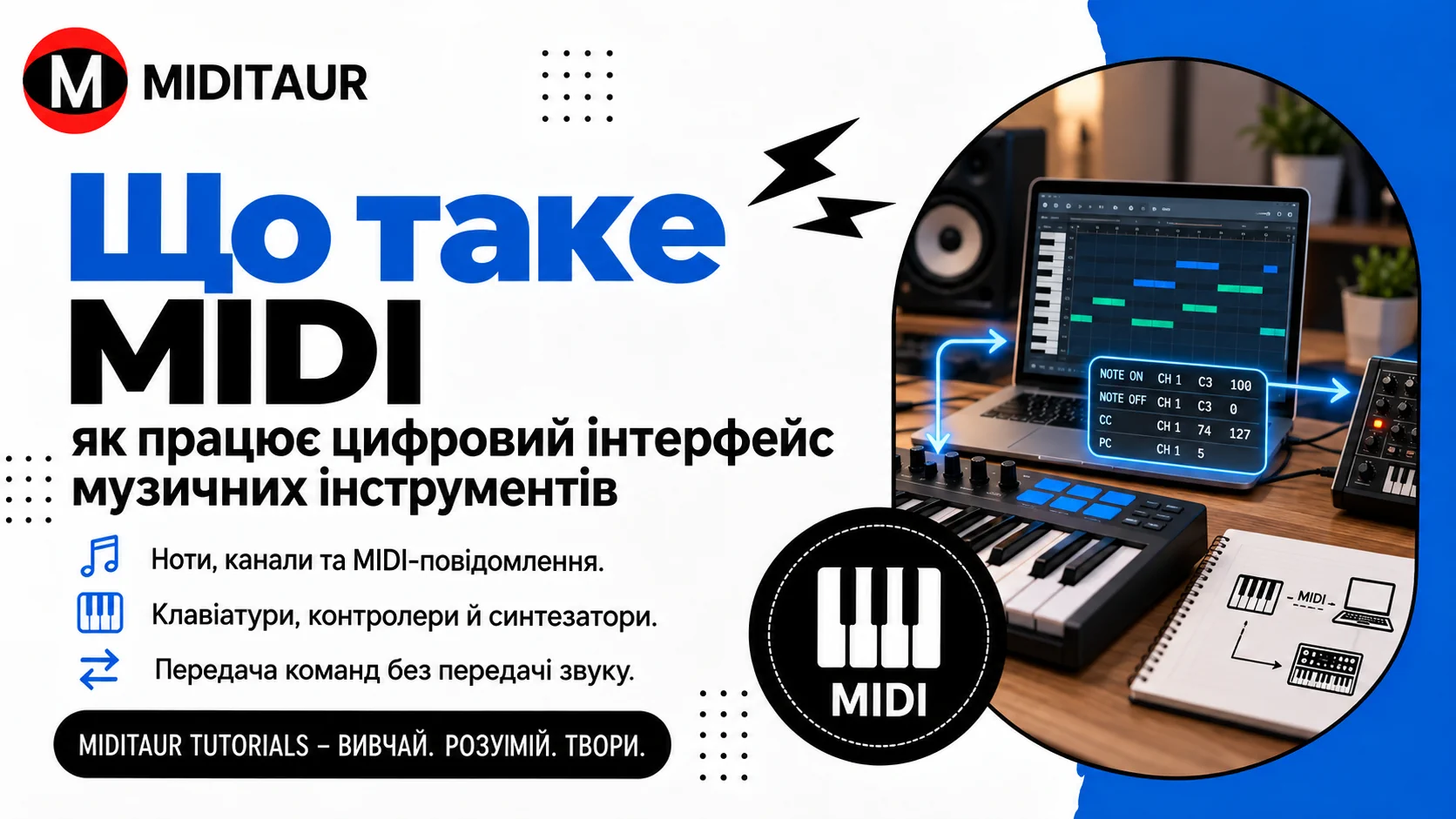 Що таке MIDI — ноти, канали, MIDI-повідомлення та обмін командами між музичними пристроями