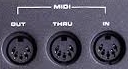 Умовне позначення MIDI OUT та MIDI IN