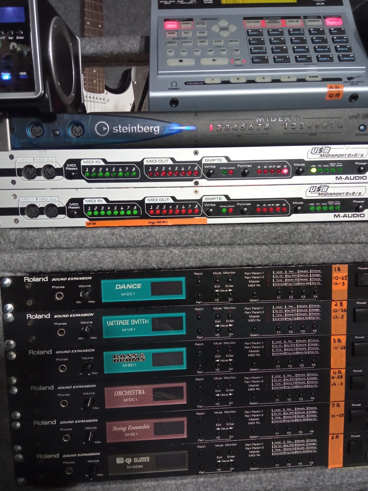MIDITAUR Music Studio rack stand із MIDI modules